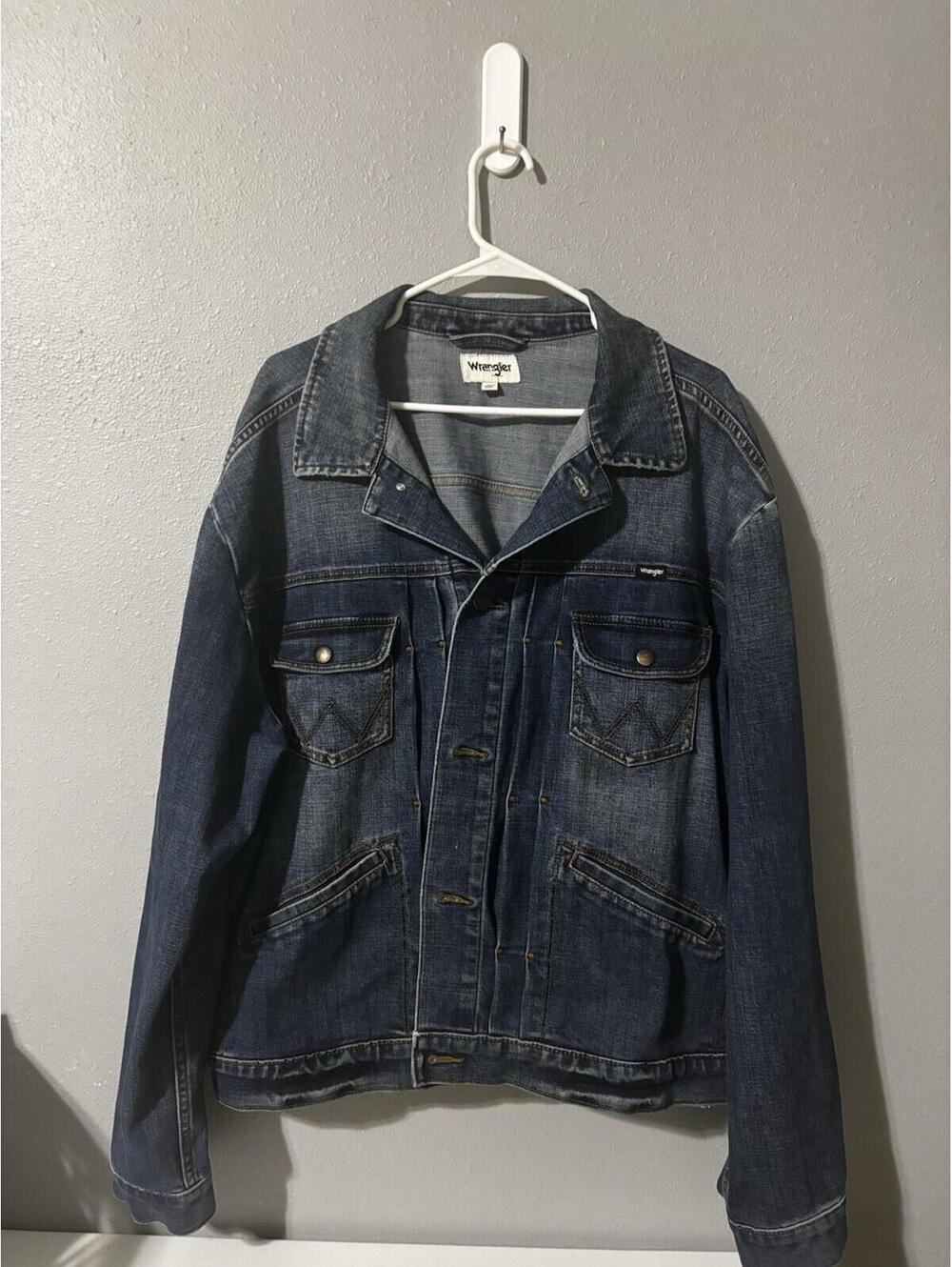 Wrangler Chore Jacket Denim Jacket Xl Men’s Trucker Jacket EUC